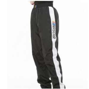 Nascar Windbreaker Jogger Track Pants, M. High Waist Rainbow